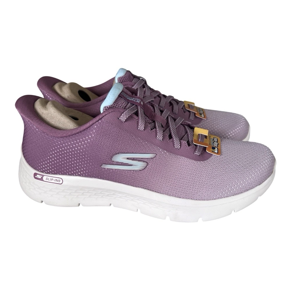 NIB Skechers Womens 9.5 Mauve Slip-ins GO WALK Flex Hands Free Sneaker Shoes
